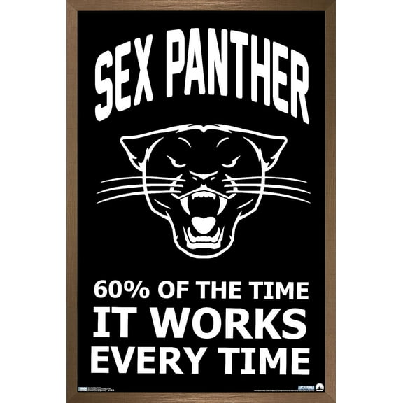 Anchorman - Panther Wall Poster, 22.375" x 34", Framed