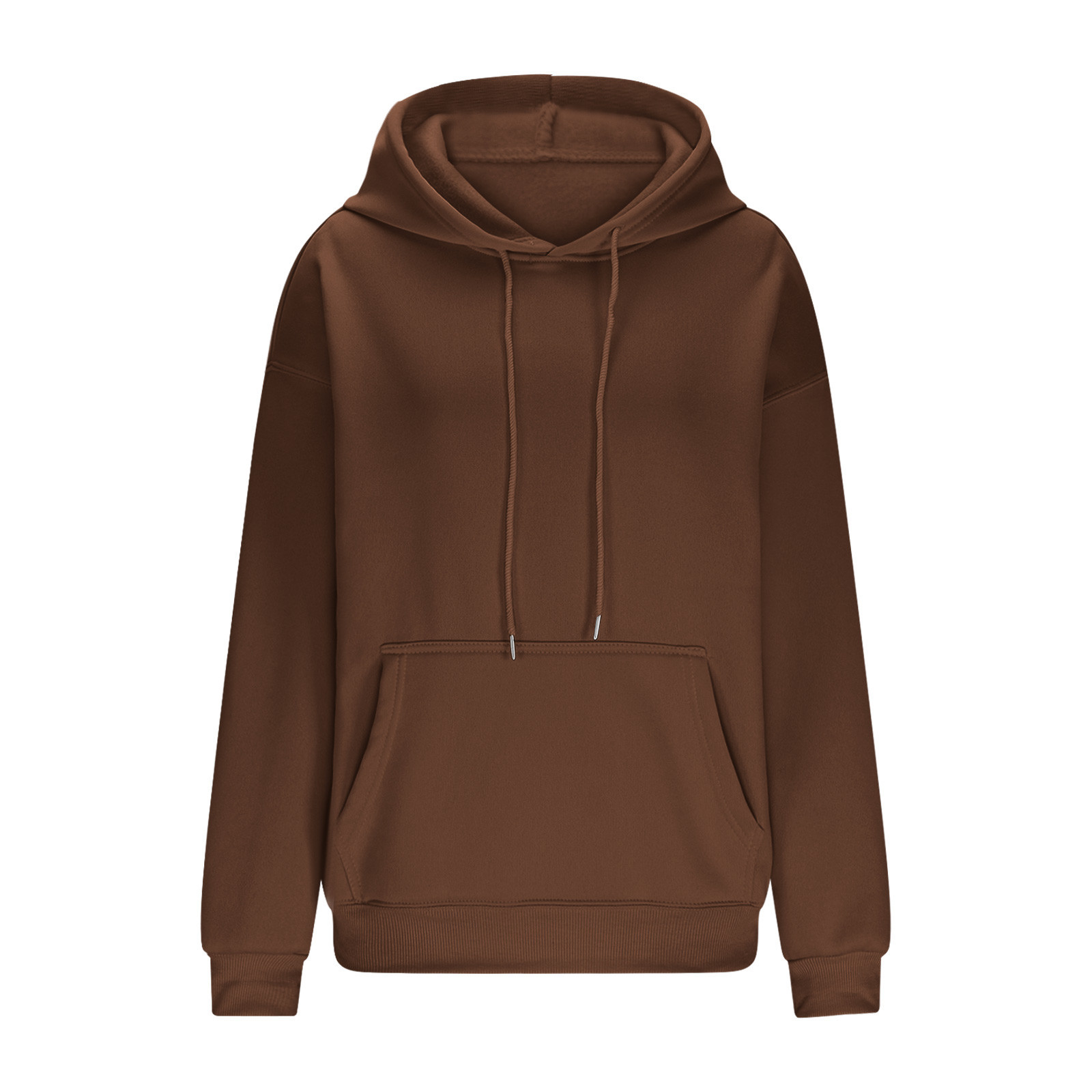Plus Size Hoodies for Women with Front Pocket Pullover Fleece Lined Sweatshirts Ladies Casual Solid Loose Basic Comfort Hooded Tops XS-5X