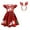 Red, variant on Gaexia Kids Christmas Outfits Girls,Toddler Kids Girls Cute Christmas Cartoon Prints Party Princess Dress Hairband Outfits,Red,6-7 Years