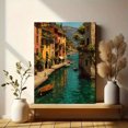 thumbnail image 6 of Portofino Italy Canvas Print, Scenic Coastal Village Painting, Italian Tropical Beach Style Wall Decor, 6 of 8
