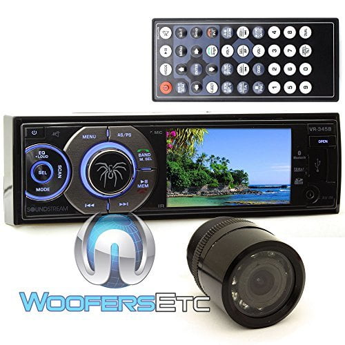 pkg Soundstream VR345B InDash 1DIN 3.4" DVD Stereo Receiver + XO