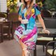 thumbnail image 3 of Easygdp Tropical Flamingo Summer para Vestido Transpirable de Mujer, Vestido Suelto de Manga Corta con Pliegues y Bolsillos para el Verano, 3 of 6
