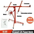 thumbnail image 4 of Drywall Lifter Panel Hoist Jack Lifter, Rolling Caster Lifter, Sheetrock Lift Drywall Lifts, Adjustable Telescopic Arm, 150LB Capacity Sheetrock Hoist Holder, 4 of 7