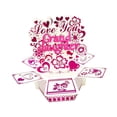 thumbnail image 3 of KLKCMS Popup Card Handmade Romantic Flower Heart Decorative for Holiday Wedding Her Grand Daughter, 3 of 8