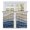 Blue, variant on Blue Beige Tier Curtains, Coastal Wave Modern Abstract Art Light Filtering Kitchen Curtains, 2Pcs Rod Pocket Half Window Treatments Panels for Sink Cafe Cabinet Camper 27.5x36 Inches