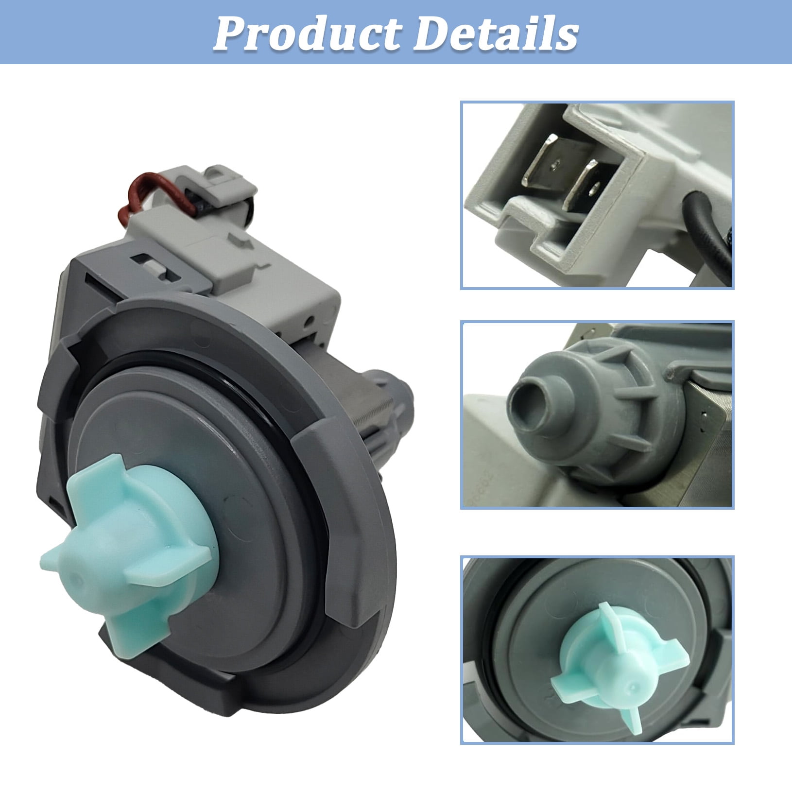 642239 Dishwasher Drain Pump Compatible with B-osch Kenmore Thermador Dishwasher Replaces 00642239 AP3996662 PS8729769