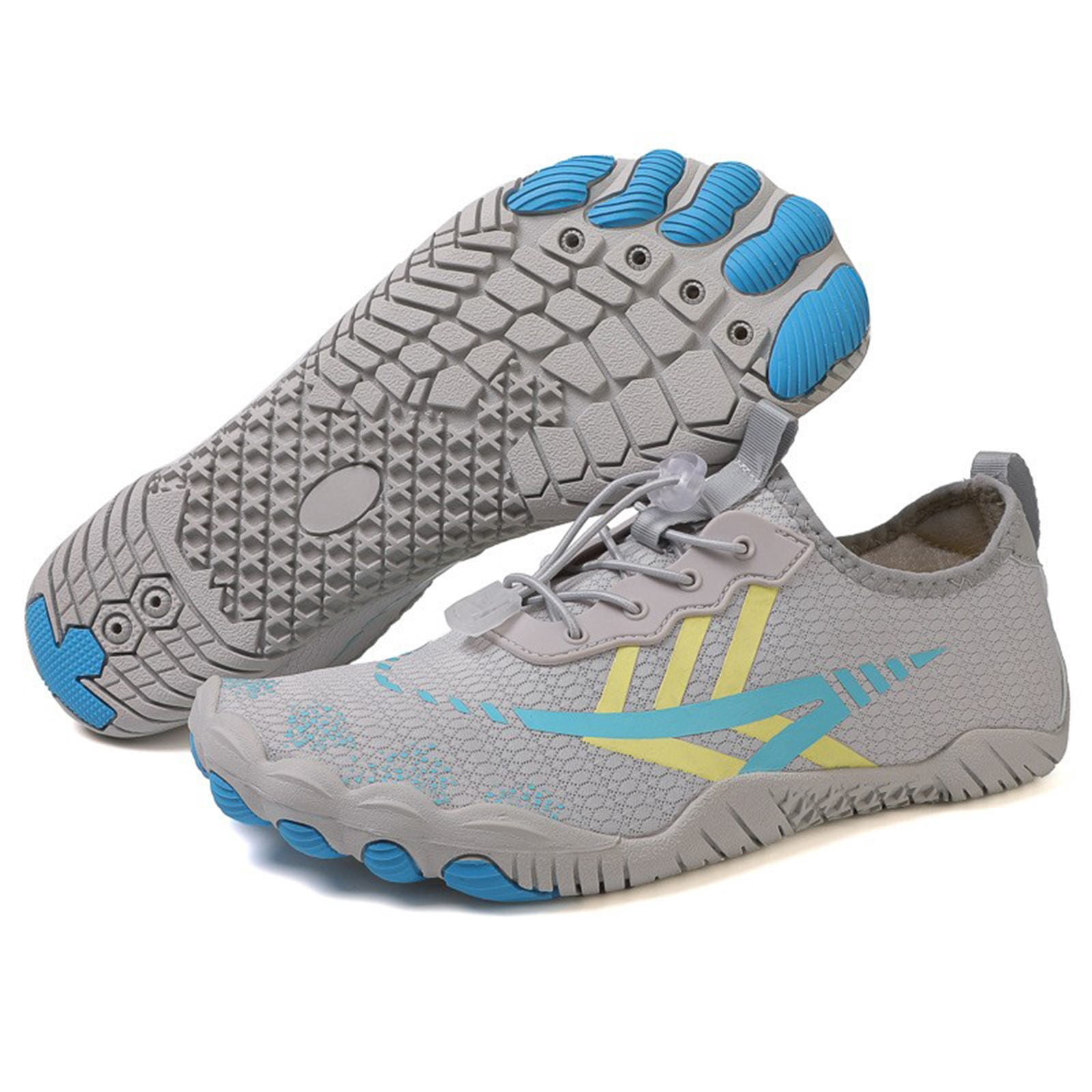 Women's Outdoor -Sport Sneakers Water Shoes for Hiking Walking Cycling Fishing Beach - Non- Breathable Quick-Drying Lightweight Comfortable with Elastic Lock Lace System