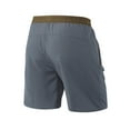 thumbnail image 5 of Summer Shorts Mens with Pockets Big and Tall Elastic Waist Solid Color Pants for Outdoor Work Summer Men's Hiking Cargo Workwear Gifts for Men Gray L, 5 of 5
