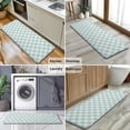 thumbnail image 6 of Light Blue and Cream Checkered Pattern Kitchen Rug Mat,Kitchen Runner Rugs Non Skid Washable,Decorative Kitchen Floor Mats for Kitchen,Sink,Laundry,17"x47.2", 6 of 7