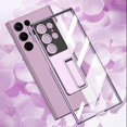 thumbnail image 1 of Suitable for Samsung Galaxy S24 Case, Solid Color, Simple and Full-Body Protective Cover Case with Transparent Phantom Stand, Shockproof Anti-Scratch, 1 of 5