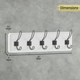 thumbnail image 7 of HBCY Creations 24" Wall Mounted Storage Rack - Pine Wood Construction - Solid White Finish - 5 Hooks - Ideal for Entryway, Kitchen, Bathroom and More, 7 of 7