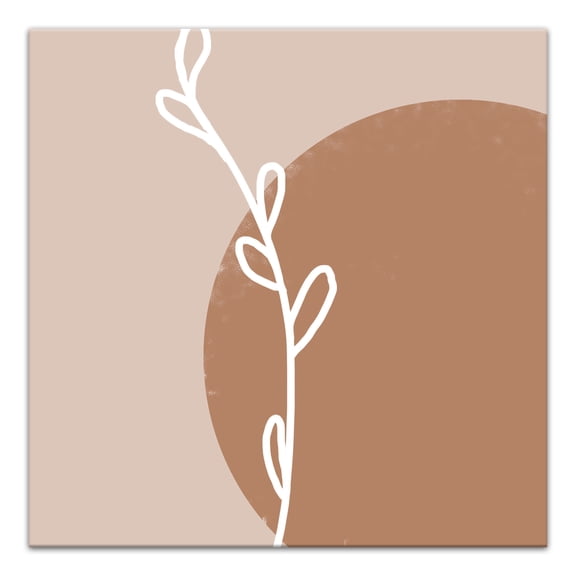 Creative Products Circle Floral Leaf 16 x 16 Canvas Wall Art