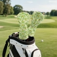 thumbnail image 5 of Yuyamidu Daisy Golf Club Head Covers Butterfly Golf Club Cover Accessories Waterproof PU Leather for Woods and Driver Fairway Hybrids, Green, 5 of 8