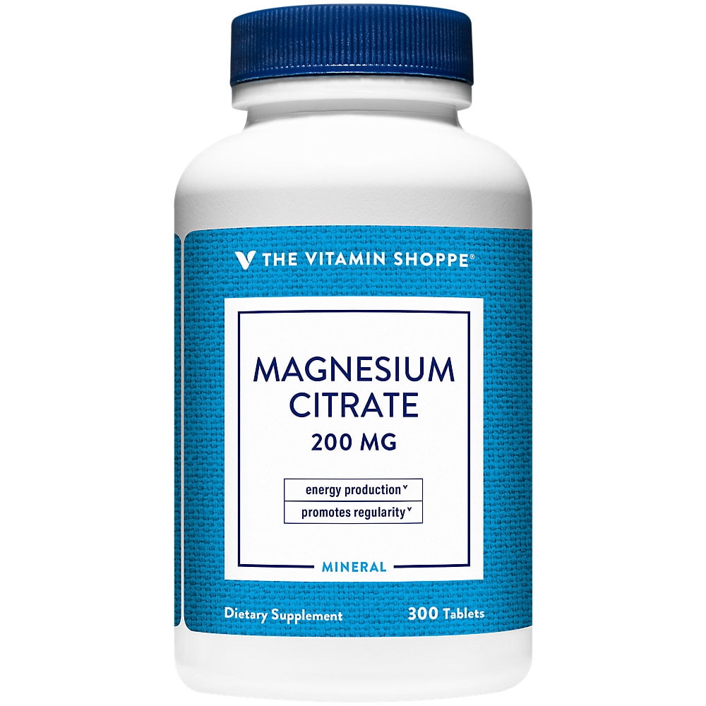 Magnesium Citrate 200mg Tablets, Magnesium Supplement as Citrate for