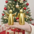 thumbnail image 4 of JoyMoreHome 2Pcs Christmas Gold Angel Decor, for Tabletop Centerpiece, Office, Livingroom, Holiday Party, 4 of 9