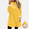 thumbnail image 4 of Womens Fleece Lined Long Hoodie Winter Warm Sweatshirt Casual Sherpa Pullover Thicken Thermal Sweater with Pockets, 4 of 4