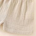 thumbnail image 7 of Glisme Clothes For Boys Round Neck Solid Color Short Sleeve Tops Shorts Fashion Toddler Outfits Khaki, 7 of 7