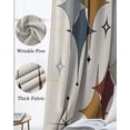 thumbnail image 3 of Grey Yellow Diamond Kitchen Curtains Modern Geometric Middle Century Beige Cafe Short Curtains for Bathroom Blackout Window Curtain Small Window Treatment Drapes for Bedroom Living Room 52"x45"x2, 3 of 9