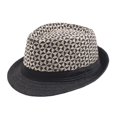 thumbnail image 1 of Sombrero Fedora de paja de verano, sombrero de ala corta para el sol de Panamá, sombrero de playa Trilby para hombres y mujeres, negro, M Feliz Sencillez, 1 of 5