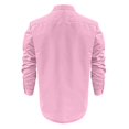 thumbnail image 4 of Lumtrix Men's Linen Shirts Casual Button Down Long Sleeve Shirt Solid Collar Summer Beach Shirts Big and Tall Dress Shirts Pink M, 4 of 6