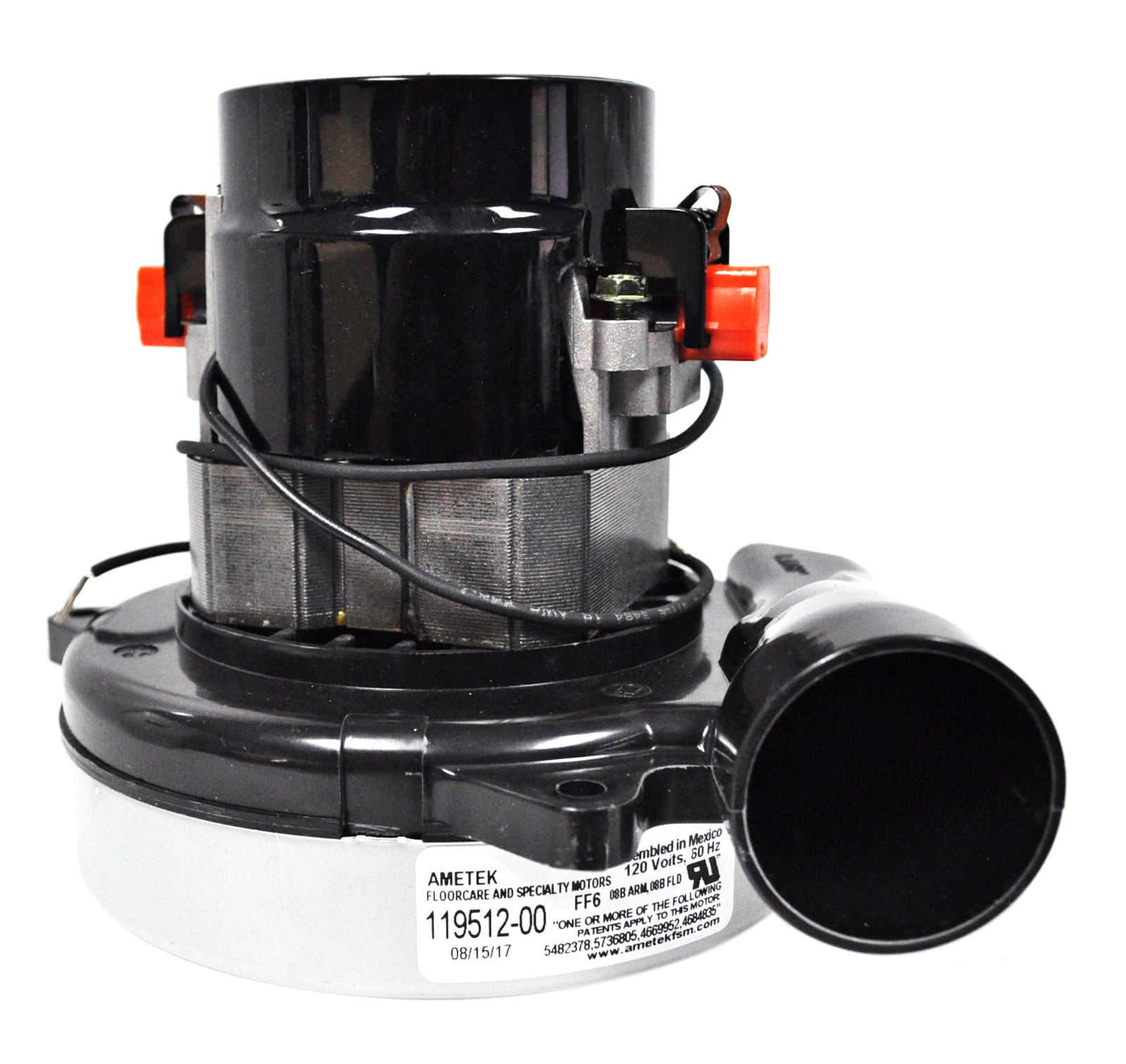 Ametek Lamb 5.7 Inch Single Stage 120 Volt B/B Tangential Bypass Vacuum