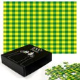 thumbnail image 2 of Ambesonne Plaid Jigsaw Puzzle Durable Cardboard, Lumberjack Buffalo Checks Art, 1000 pcs, Green and Yellow, 2 of 5