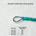 thumbnail image 4 of Carbole Anchor Rope for Boat 1/2" x 100 ft - Three Strand, 5850LB Breaking Strain, 4 of 10