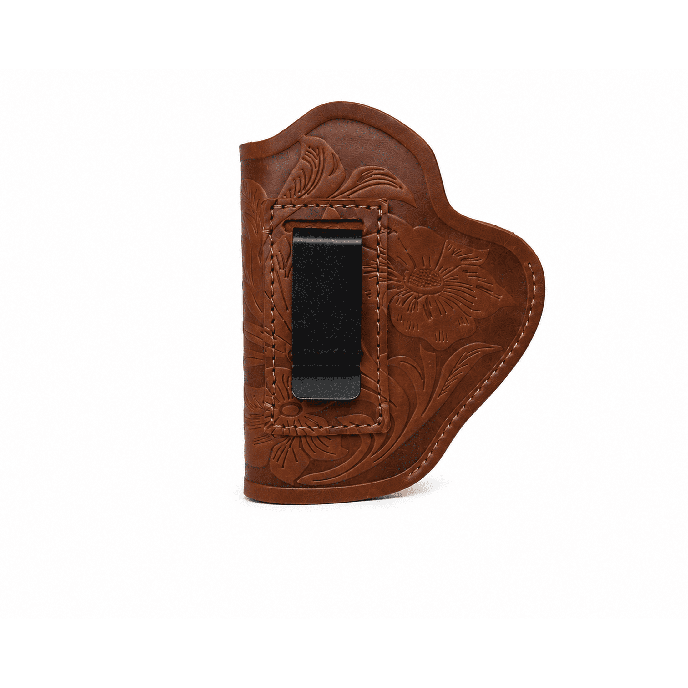 Saddle Mate Floral Embossed Buffalo Leather Holster Right Handed