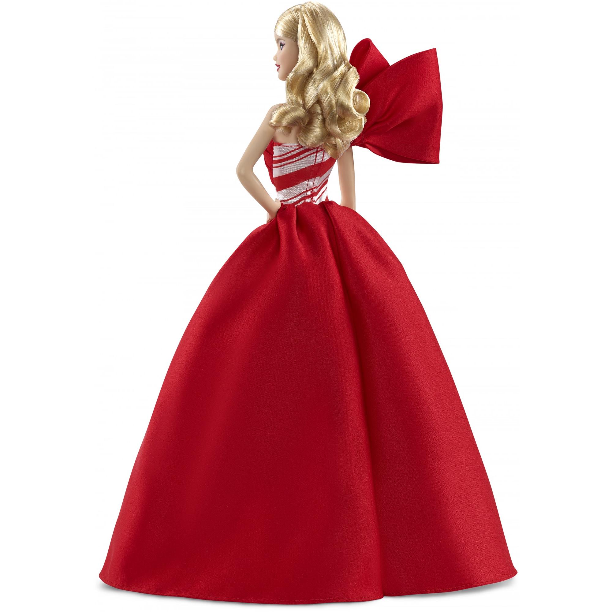 Barbie 2019 Holiday Doll, Blonde Curls with Red & White Gown - image 8 of 10