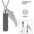 thumbnail image 3 of Cylinder Cremation Urn Necklace with Angel Wing & Pet Paw - Ashes Keepsake for Dog/Cat Memorial Jewelry, 3 of 6