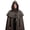 Brown, variant on ZGRBOU Medieval Cowl Hood with Buckles Renaissance Hooded Cape Hat for Men Women Halloween Costume Accessories
