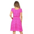 thumbnail image 3 of Women's Floral Lace Short Sleeve A-Line Formal Party Midi Dress, 3 of 6