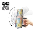thumbnail image 3 of 40oz Pioneer Flower Floral Print Pattern Insulated Tumbler with Handle, BPA-Free Leak Proof Lid and Straws, Double Wall Vacuum, Hot 12h/Cold 34h, 3 of 6