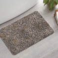 thumbnail image 2 of Black and Tan Leopard Print Bathroom Rugs Mat,Non Slip Microfiber Bathroom Rug,Rubber Backing,Soft Bathroom Mats for Bathroom Floor,Tub and Shower,17x27in(43x68cm), 2 of 5