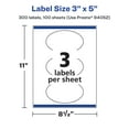thumbnail image 6 of Avery Matte White Oval Labels, 3" x 5", 300 Labels, 6 of 8