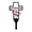 B005- Style E, variant on Cemetery Grave Marker Stake, Cemetery Decorations for Grave, Lawn Decorations Outdoor, Outdoor Garden Decor, Garden Art, 12X6 Inch Engraved Husband Cross Metal Ground Plug,