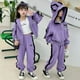 thumbnail image 2 of 2Pcs Kawaii Sanrios Anime Kuromi Cinnamoroll Children's Set Korean Version Spring Girl Cartoon Coat Jacket Pants Casual Fashion, 2 of 5