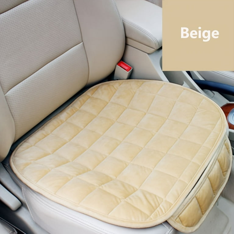 1pc Or 2pcs Or 3pcs Plush Plaid Thicken Warm Car Seat Cushion Pad Car Seat  Protector Car Front Rear Seat Covers For Car SUV Truck Car Accessories