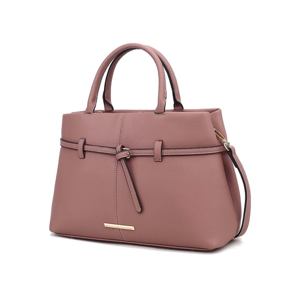 MKF Collection Rubia Women’s Satchel Bag with Double Handles and Detachable Shoulder Strap, Stylish Vegan Leather Handbag, Work Bag, Travel Bag, Everyday Purse, Organizer Bag by Mia K