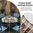 thumbnail image 5 of Coffee Gnomes Fitted Tablecloth with Elastic Edged, Round Table Cloth for Dining Table, Coffee Cups Beans Beige Plaid Waterproof Oil Proof Table Cover for Indoor Outdoor 36"-44", 5 of 8
