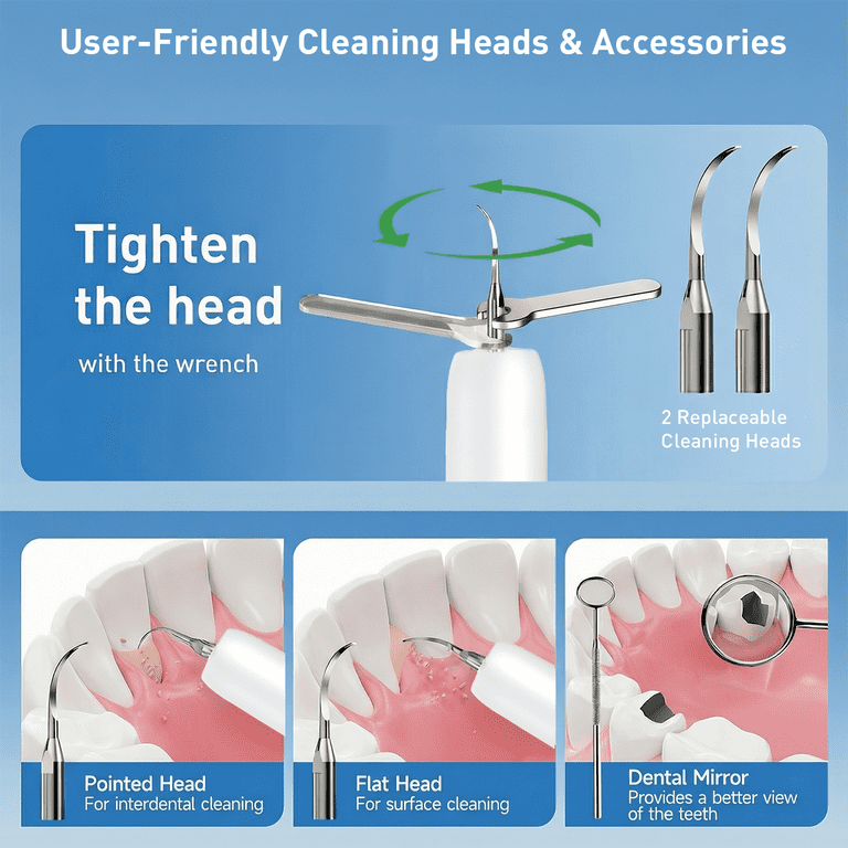 Taylarm Plaque Remover, LED Light, 5 Cleaning Modes photo 7