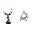 thumbnail image 1 of Figura de cabeza de ciervo, adorno de resina, estatua abstracta de lector, esculturas de animales, decoración moderna, adecuada para el hogar, la ofic, 1 of 8