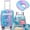 Blue Mermaild, variant on Mermaild Kids Carry on Luggage Sets for Girls with Wheels Lightweight Pink Suitcases for Travel Essentials with Travel Pillow School Backpack