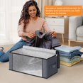 Grey 10 Pack-35l Foldable Under Bed Storage Containers for Closet ...