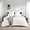 Jj449-white, variant on White Boho Tufted Duvet Cover Queen Set Boho Geometric Chevron Stripe Jacquard Embroidery Bedding Farmhouse Shabby Chic Tufts Textured Khaki Duvet Cover Set Full Queen Size for All Seasons