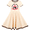 Beige Cup Cake, variant on Girls Dress Black Shirt Fishnet Beaded Collar Short Formal Elegant 8 Years