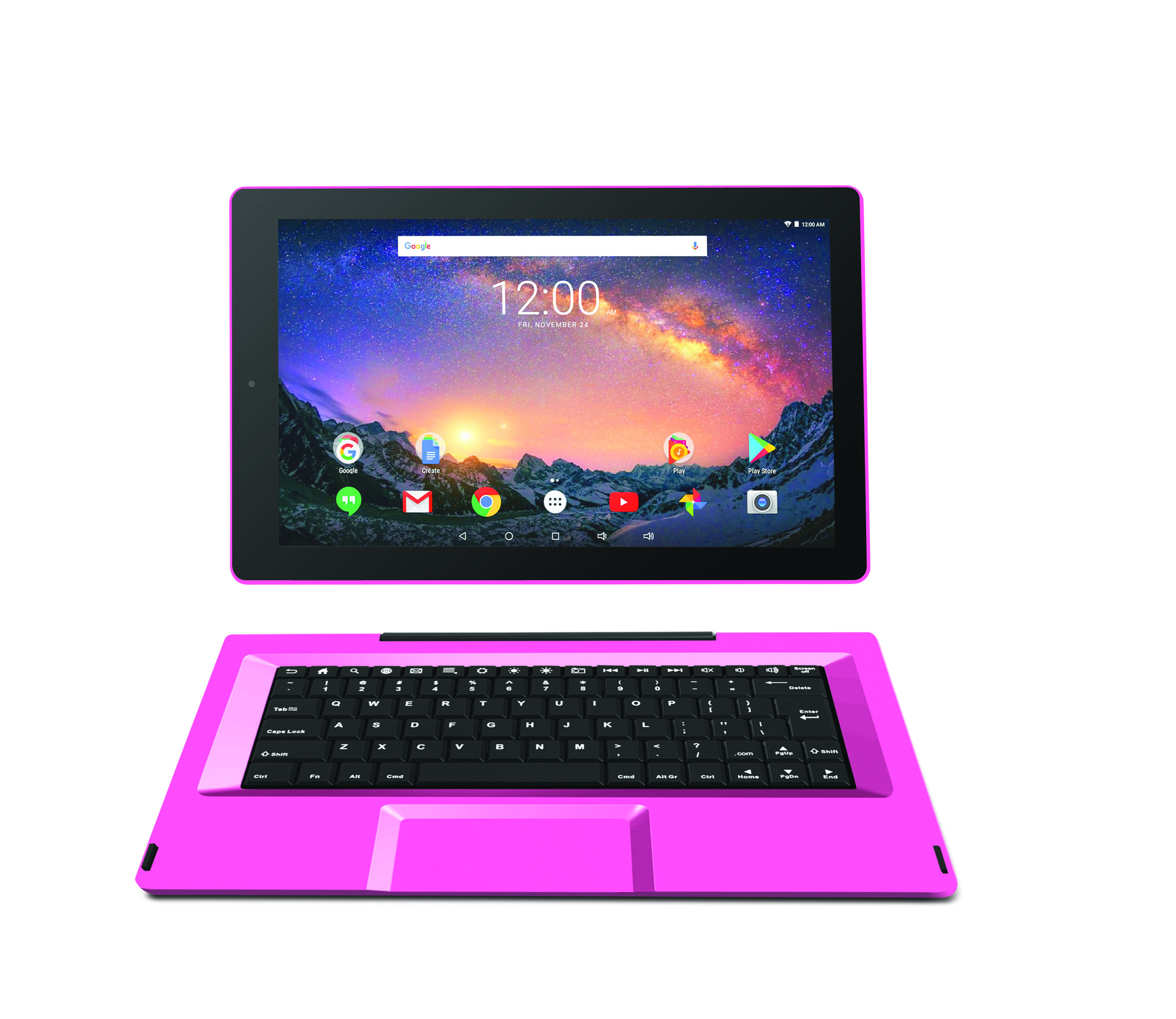RCA Galileo Pro 11.5" 32GB 2-in-1 Tablet with Keyboard Case Android OS, Pink (Google Classroom Ready) - image 3 of 4