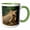 Green/White, variant on 3drose, Caribbean, Costa Rica. Profile of Green Iguana., 11oz Two-tone Green Mug