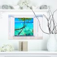 thumbnail image 1 of Open Window to Gorgeous Seashore - Modern Seascape Canvas Artwork, 1 of 3