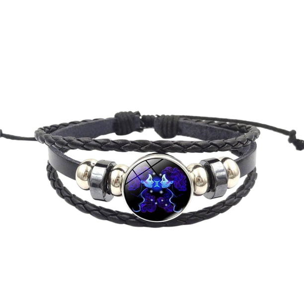 Moda doce constelaciones pareja pulsera cuero artificial pulsera multicapa Wmkox8yii fajkfhkj971